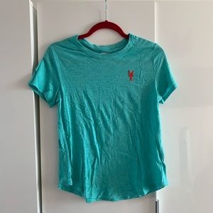 Old Navy Teal T-Shirt with Lobster Design